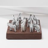 Jorge Lovato Zeal of Zebras Miniature Wood Carving