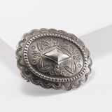 Mark Chee Stamped Silver Belt Buckle