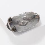Mark Chee Stamped Silver Belt Buckle