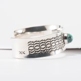 Norbert Peshlakai Sterling Silver and Turquoise Cuff
