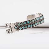 Vintage Navajo Petit Point Turquoise Cuff Circa 1940s