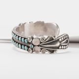Vintage Navajo Petit Point Turquoise Cuff Circa 1940s