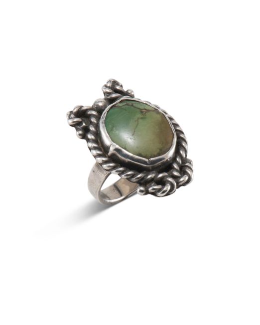 Vintage Navajo Turquoise and Twisted Wire Ring