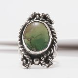 Vintage Navajo Turquoise and Twisted Wire Ring