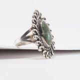 Vintage Navajo Turquoise and Swirled Wire Ring