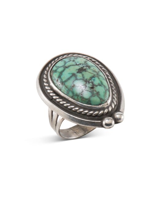 Turquoise and Twisted Wire Ring