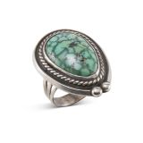 Turquoise and Twisted Wire Ring
