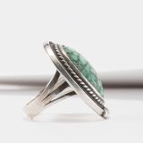 Turquoise and Twisted Wire Ring