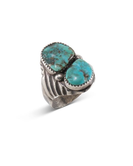 Two Stone Turquoise Ring