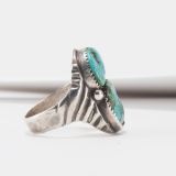 Two Stone Turquoise Ring