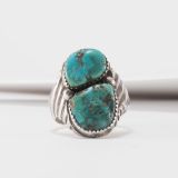 Two Stone Turquoise Ring