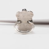 Turquoise and Silver Flower Ring