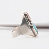 Turquoise and Coral Ring