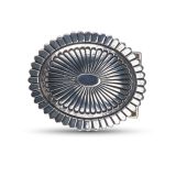Thomas Jim Stamped Silver Belt Buckle