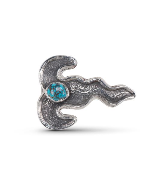 Carol Krena Cast Belt Buckle with Bisbee Turquoise