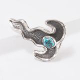 Carol Krena Cast Belt Buckle with Bisbee Turquoise