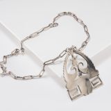 Lewis Lomay Coral, Turquoise and Silver Necklace