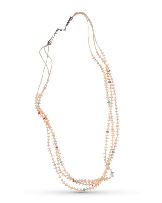 Percy Reano Three Strand Shell Necklace