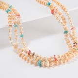 Percy Reano Three Strand Shell Necklace