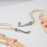 Percy Reano Three Strand Shell Necklace