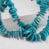 Two Strand Turquoise Tab Necklace