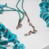 Two Strand Turquoise Tab Necklace