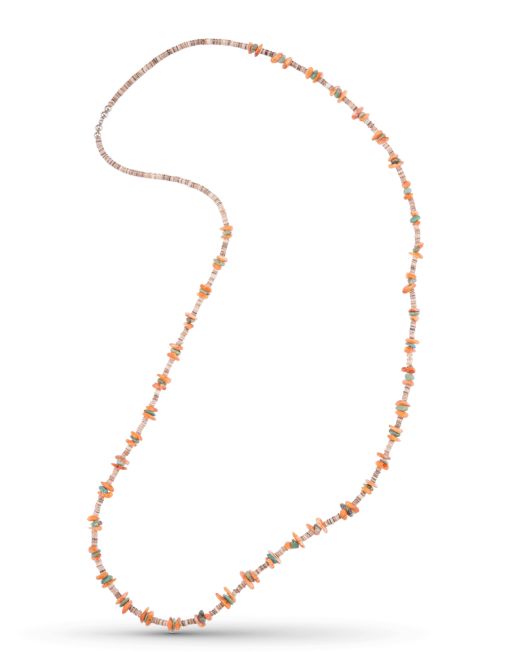 Everett and Mary Teller Spiny Oyster Shell and Turquoise Necklace