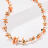 Everett and Mary Teller Spiny Oyster Shell and Turquoise Necklace