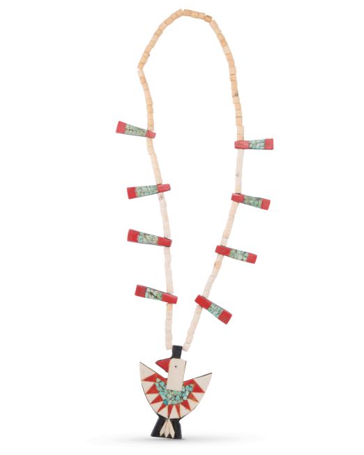 Santo Domingo Pueblo Depression Era Thunderbird Necklace