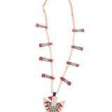 Santo Domingo Pueblo Depression Era Thunderbird Necklace