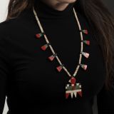 Santo Domingo Pueblo Depression Era Thunderbird Necklace