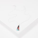 Jimmy Poyer Spiny Oyster Shell and Turquoise Inlay Necklace