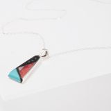 Jimmy Poyer Spiny Oyster Shell and Turquoise Inlay Necklace
