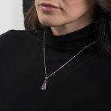 Jimmy Poyer Spiny Oyster Shell and Turquoise Inlay Necklace