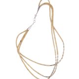Nick Rosetta Three Strand Yellow Serpentine Heishi Necklace