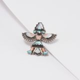 Vintage Zuni Inlay Knifewing Man Pin