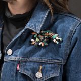 Vintage Zuni Inlay Rainbow Man Pin
