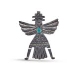 Horace Iule Knifewing Pin with Turquoise