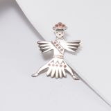 Horace Iule Knifewing Man Pin with Coral