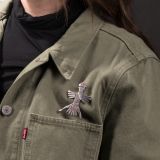 Horace Iule Knifewing Man Pin with Coral
