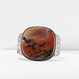 Vintage Navajo Petrified Wood Cuff
