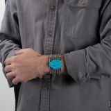Mike Bird-Romero Morenci Turquoise Cuff