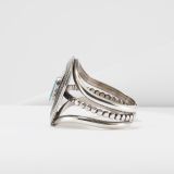 Lorenzo Tortalita Morenci Turquoise and Silver Cuff