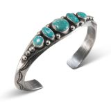 Fritson Toledo Five Stone Turquoise Cuff