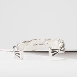 Jennifer Curtis Stamped 14Kt and Sterling Silver Scalloped Edge Cuff