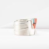 Richard Chavez Cast Silver Cuff with Carnelian