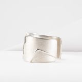 Richard Chavez Cast Silver Cuff with Carnelian