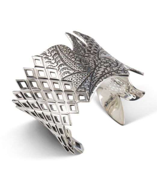 Jared Chavez “Static” Sterling Silver Cuff