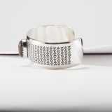 Norbert Peshlakai Sterling Silver and Fire Agate Cuff
