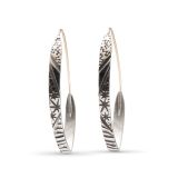 Jared Chavez Silver and 14kt Gold Studio Hoops